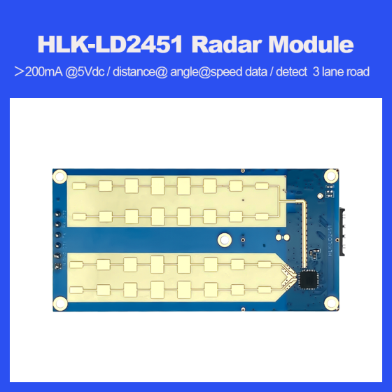 Hi-link 24G vehicle motobycle bitrycle ranging and speed measurement millimeter wave radar LD2451 vehicle status monitoring sensor module